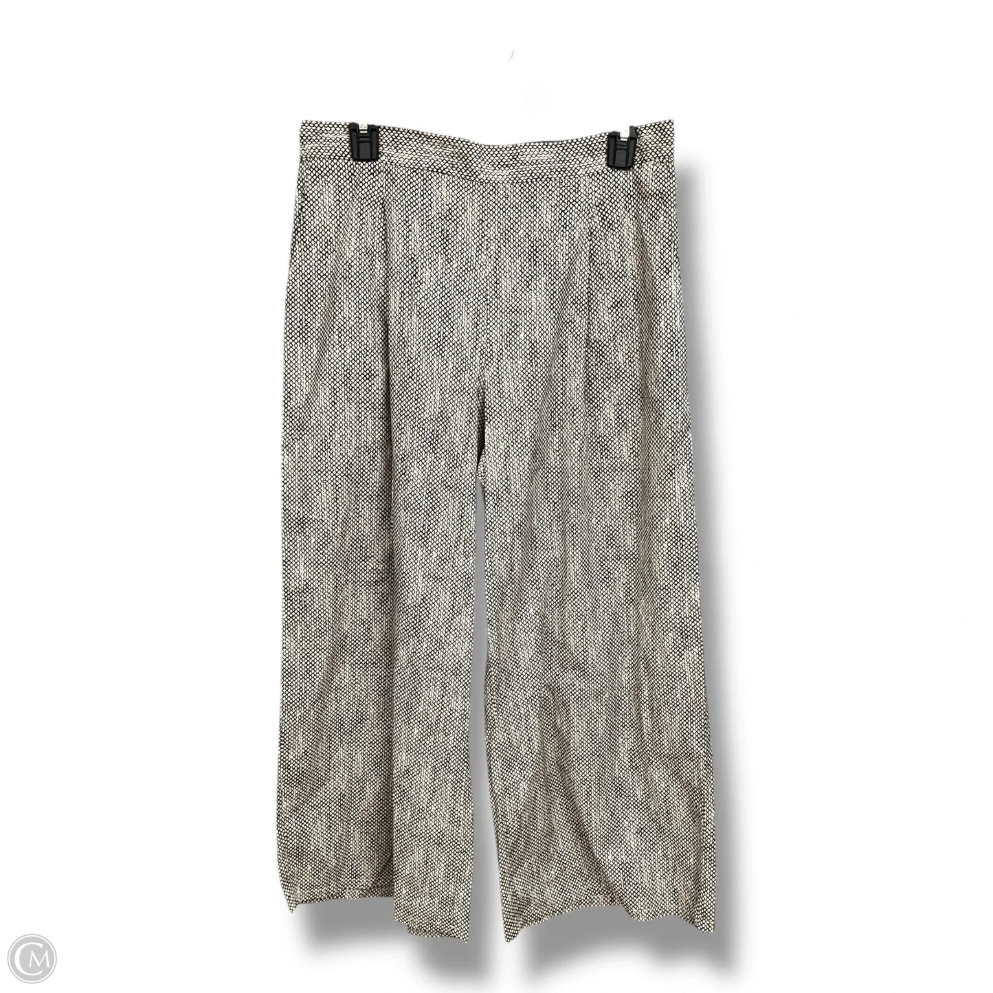 Pants Wide Leg By Eileen Fisher In Black & Cream, Size: S