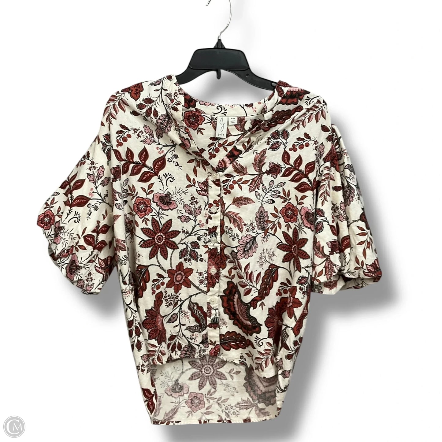 Blouse Short Sleeve By Joie In Floral Print, Size: M