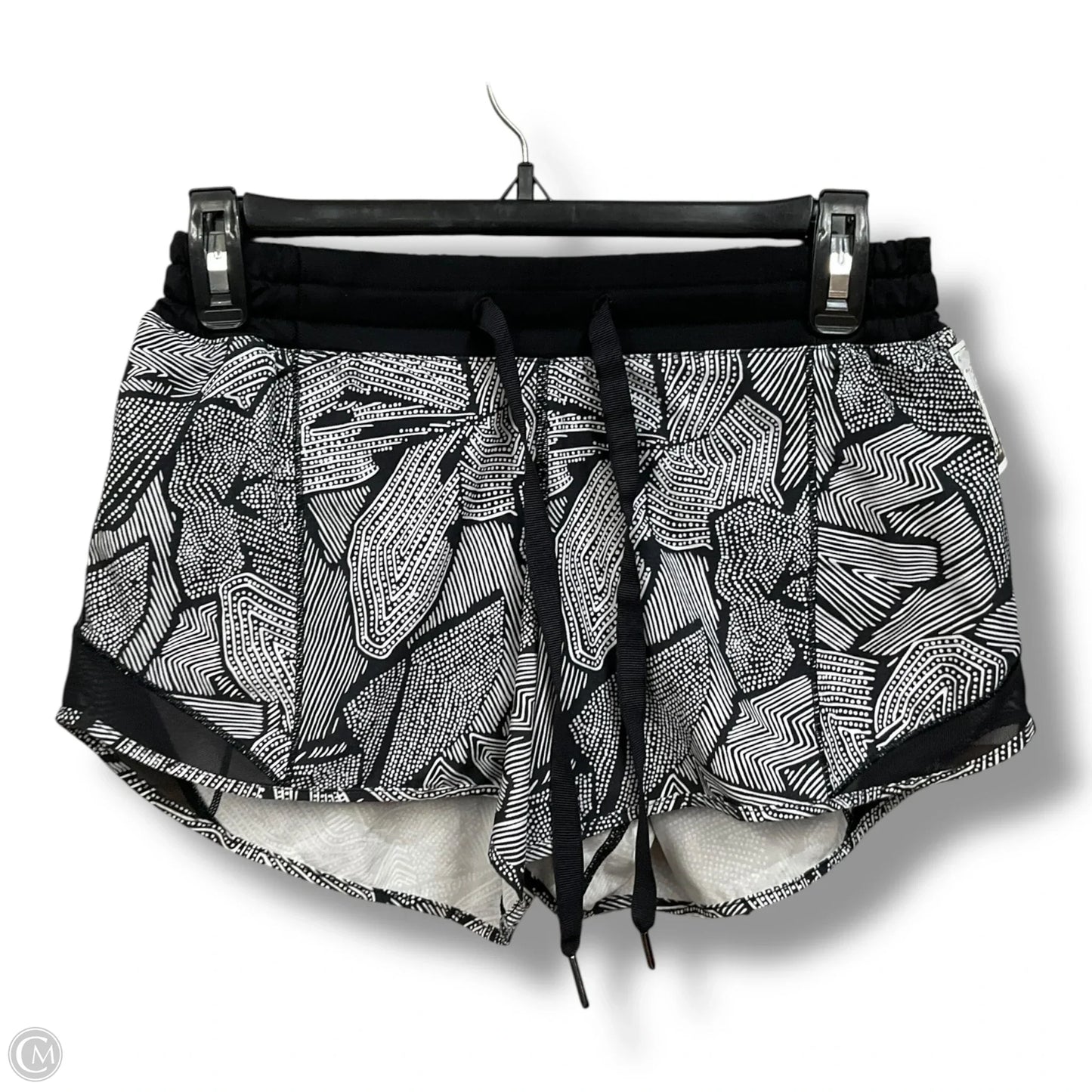 Athletic Shorts By Lululemon In Black & White, Size: Xs