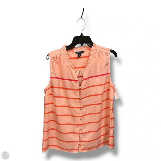 Blouse Sleeveless By Tommy Hilfiger In Orange, Size: L