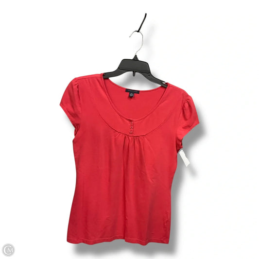 Top Short Sleeve By Tommy Hilfiger In Orange, Size: M