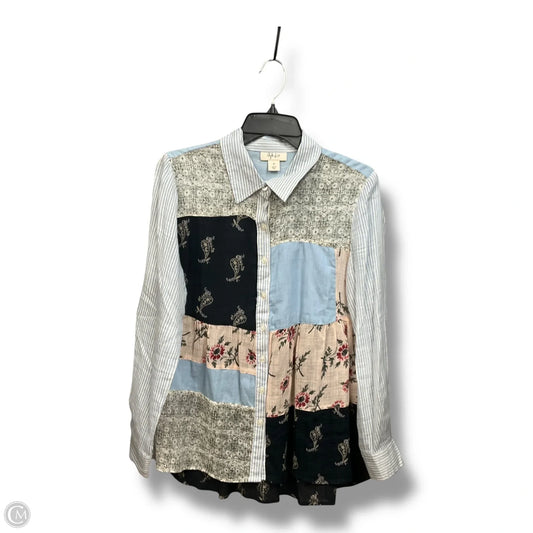 Blouse Long Sleeve By Style And Company In Multi-colored, Size: S