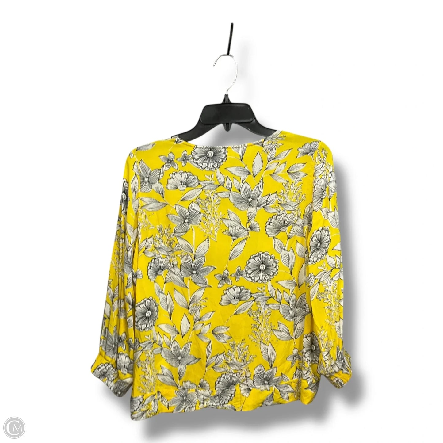 Top 3/4 Sleeve By A New Day In Floral Print, Size: Xs