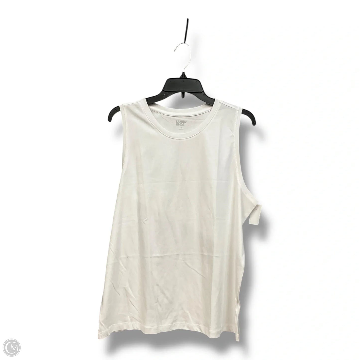 Top Sleeveless Basic By Lands End In White, Size: Xl