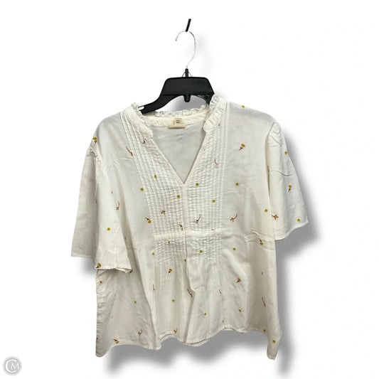Blouse Short Sleeve By Ana In White, Size: 2x