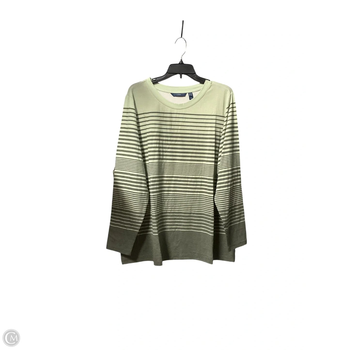 Top Long Sleeve By Isaac Mizrahi Live Qvc In Green, Size: 2x