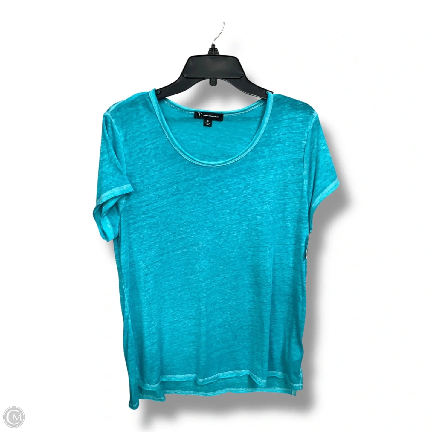 Top Short Sleeve By Inc In Blue, Size: Xl