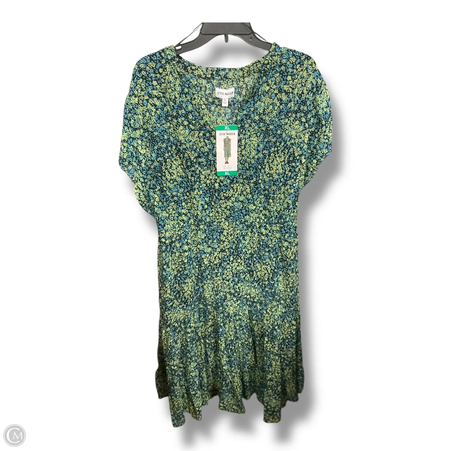 Dress Casual Maxi By Steve Madden In Blue & Green, Size: Xl