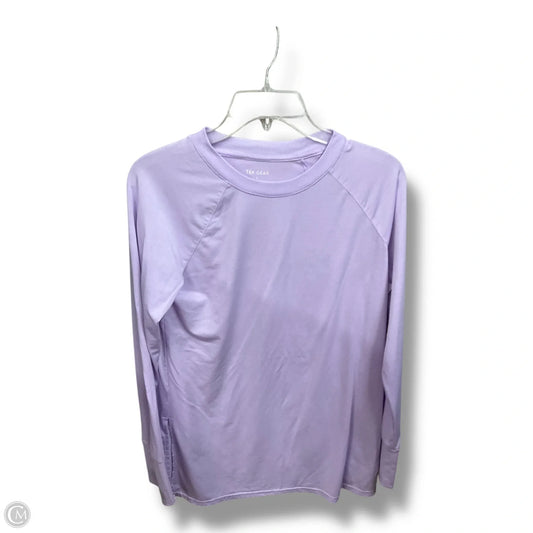Athletic Top Long Sleeve Collar By Tek Gear In Purple, Size: S