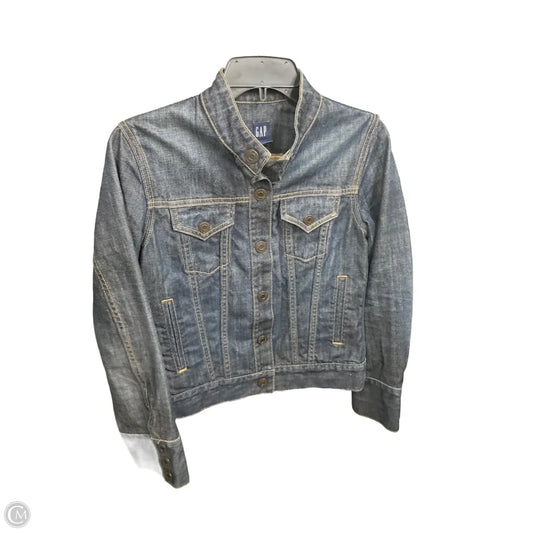 Jacket Denim By Gap In Blue Denim, Size: Xs