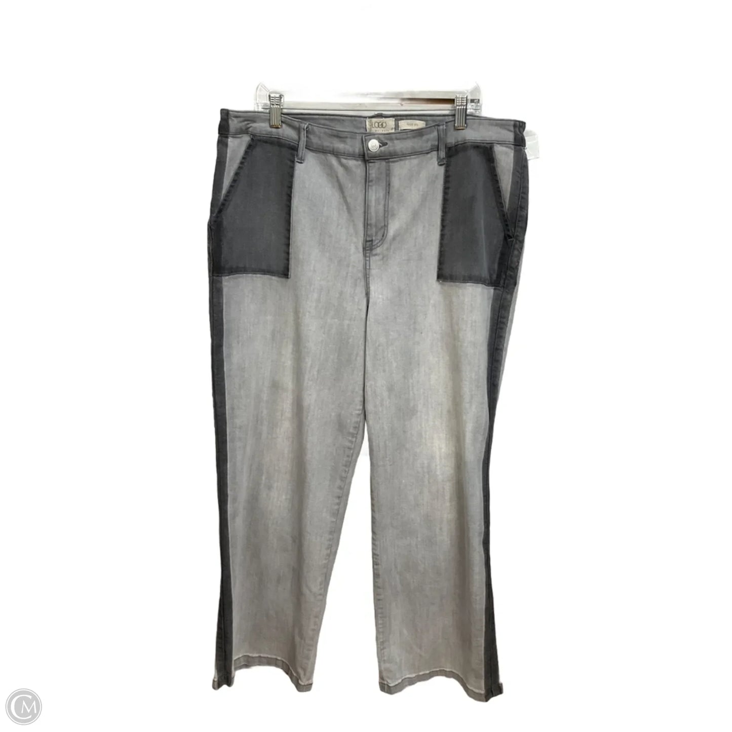 Pants Wide Leg By Logo In Grey, Size: 20
