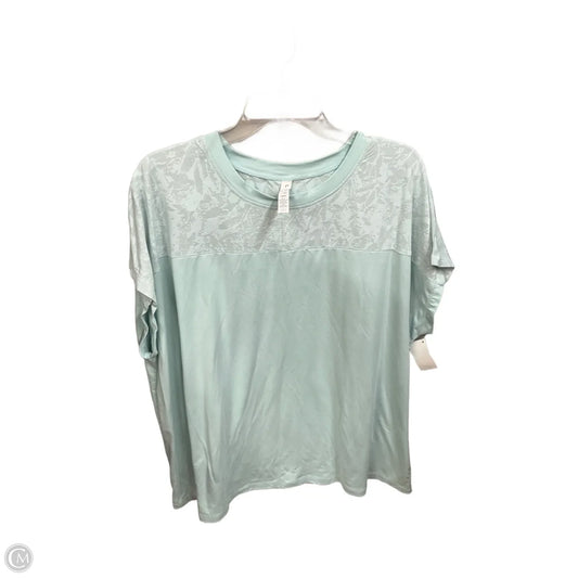 Athletic Top Short Sleeve By Livi Active In Green, Size: 2x