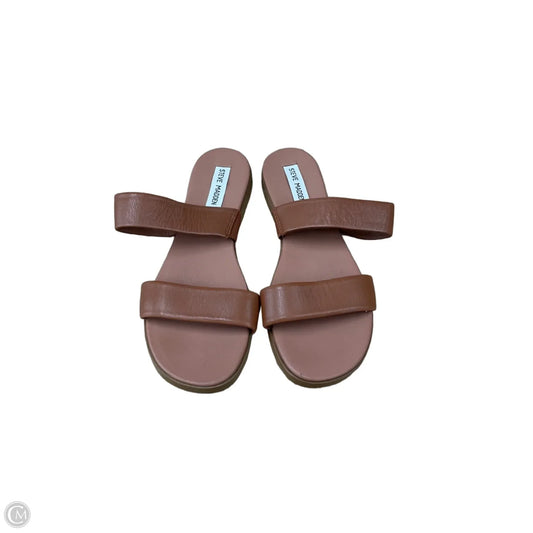 Sandals Flats By Steve Madden In Brown, Size: 7.5