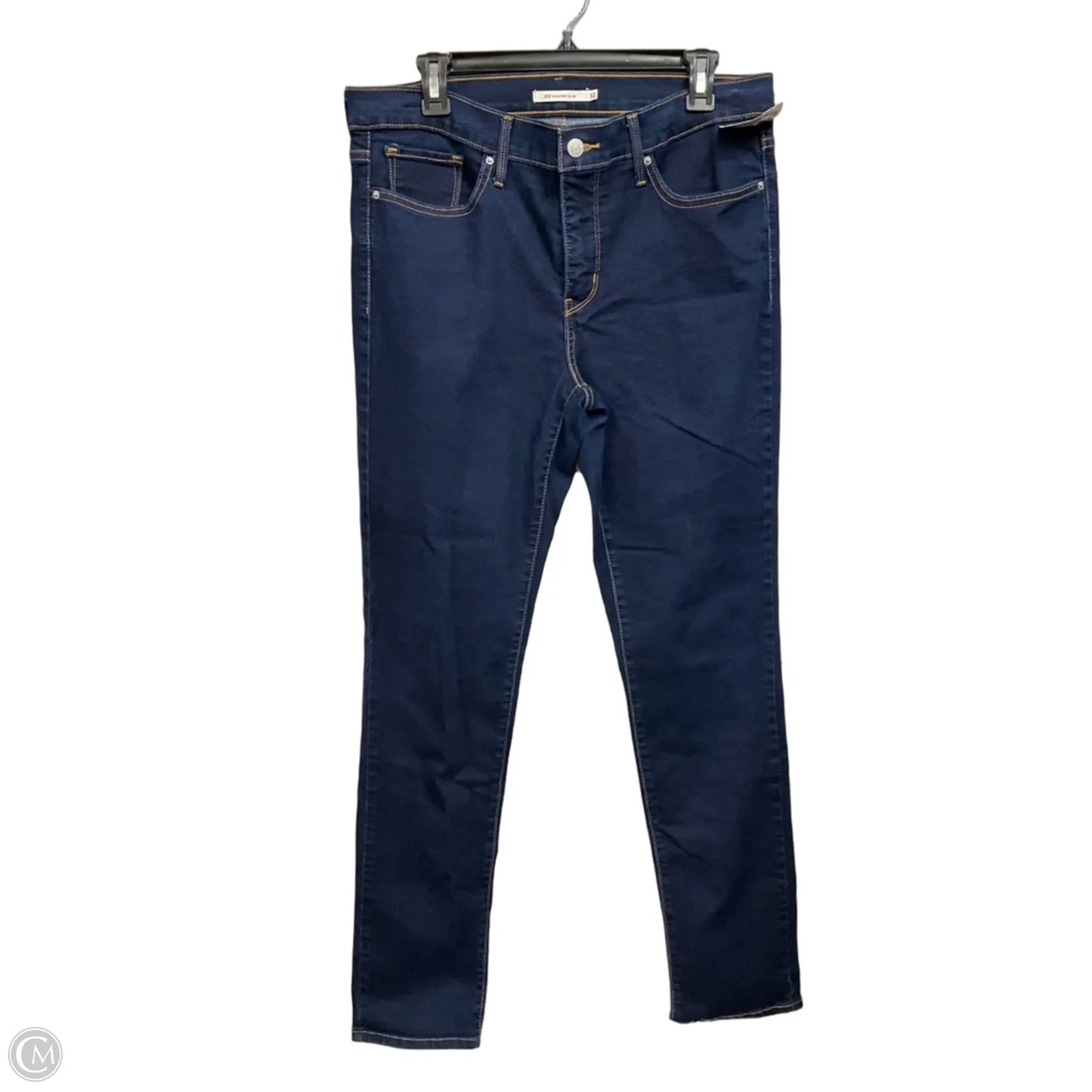 Jeans Straight By Levis In Blue Denim, Size: 12
