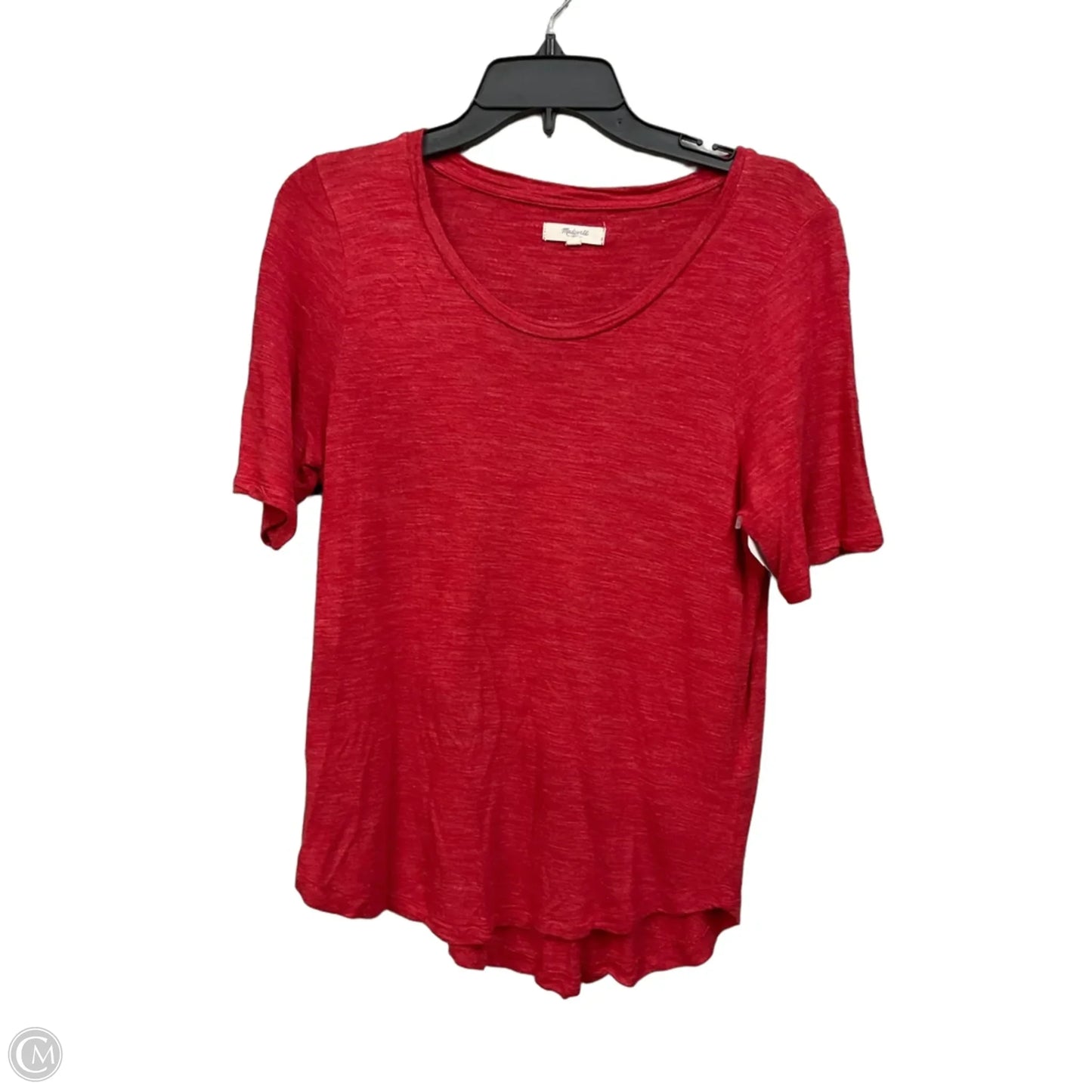 Top Short Sleeve Basic By Madewell In Red, Size: M