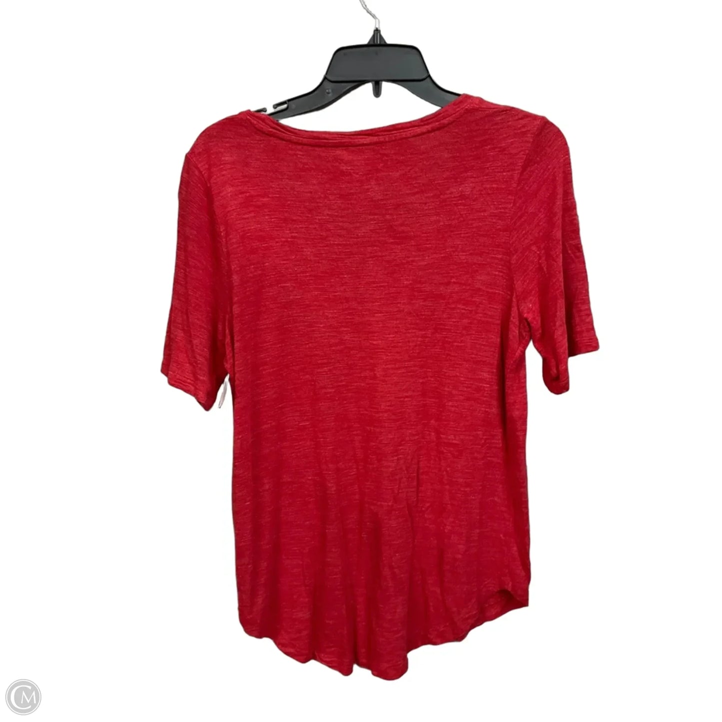 Top Short Sleeve Basic By Madewell In Red, Size: M