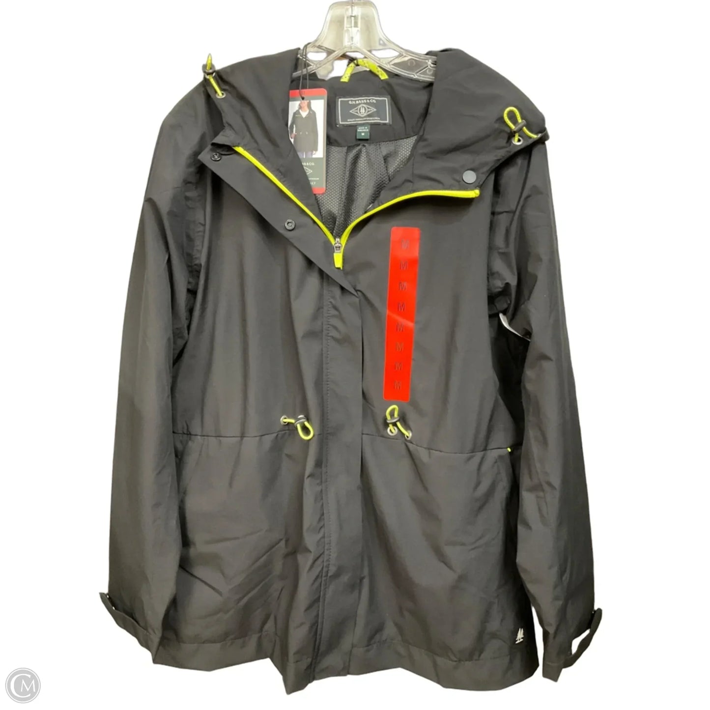 Coat Raincoat By Gh Bass And Co In Black, Size: M