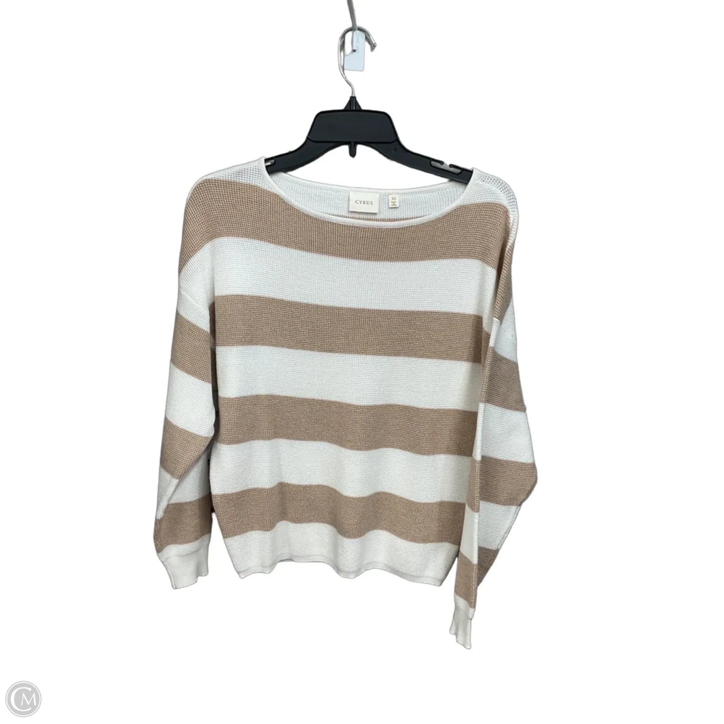 Top Long Sleeve By Cyrus In Striped Pattern, Size: Xs