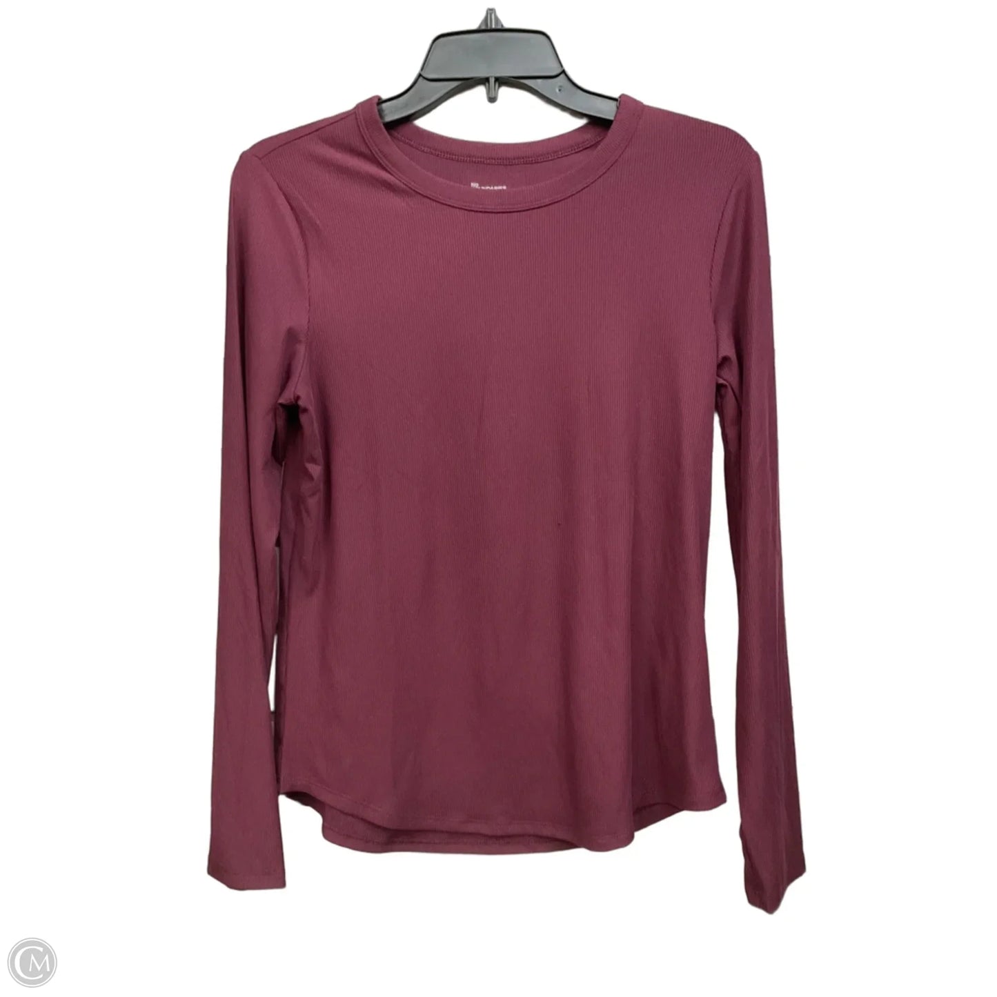 Top Long Sleeve Basic By No Boundaries In Maroon, Size: L