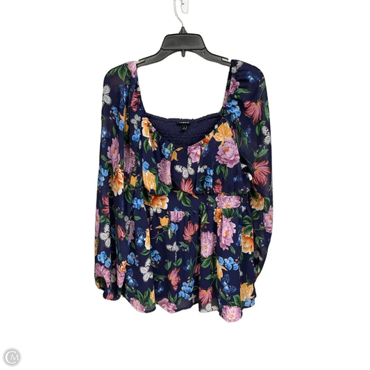 Top Long Sleeve By Torrid In Floral Print, Size: 2x
