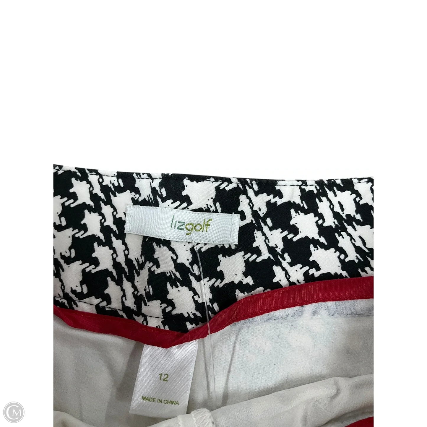 Athletic Skort By Clothes Mentor In Black & White, Size: 12