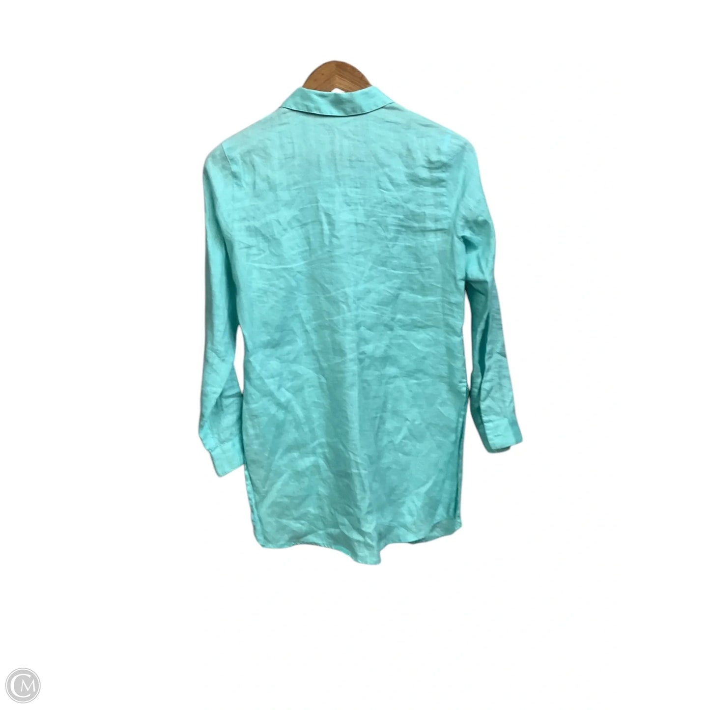 Tunic Long Sleeve By J. Jill In Aqua, Size: Xs