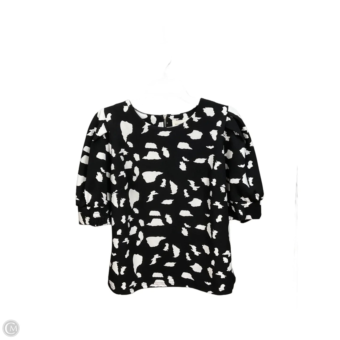Top Short Sleeve By Melloday In Black & White, Size: M