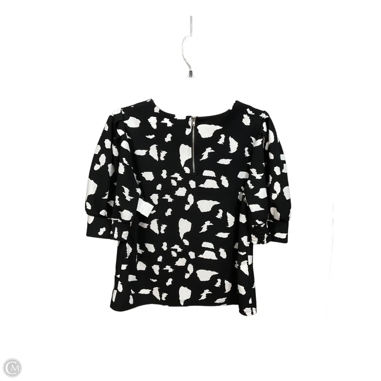 Top Short Sleeve By Melloday In Black & White, Size: M