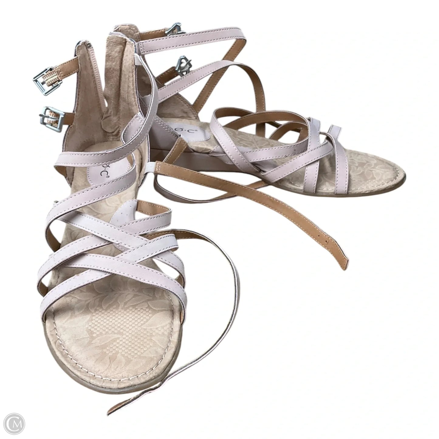 Sandals Heels Wedge By Boc In Pink, Size: 8