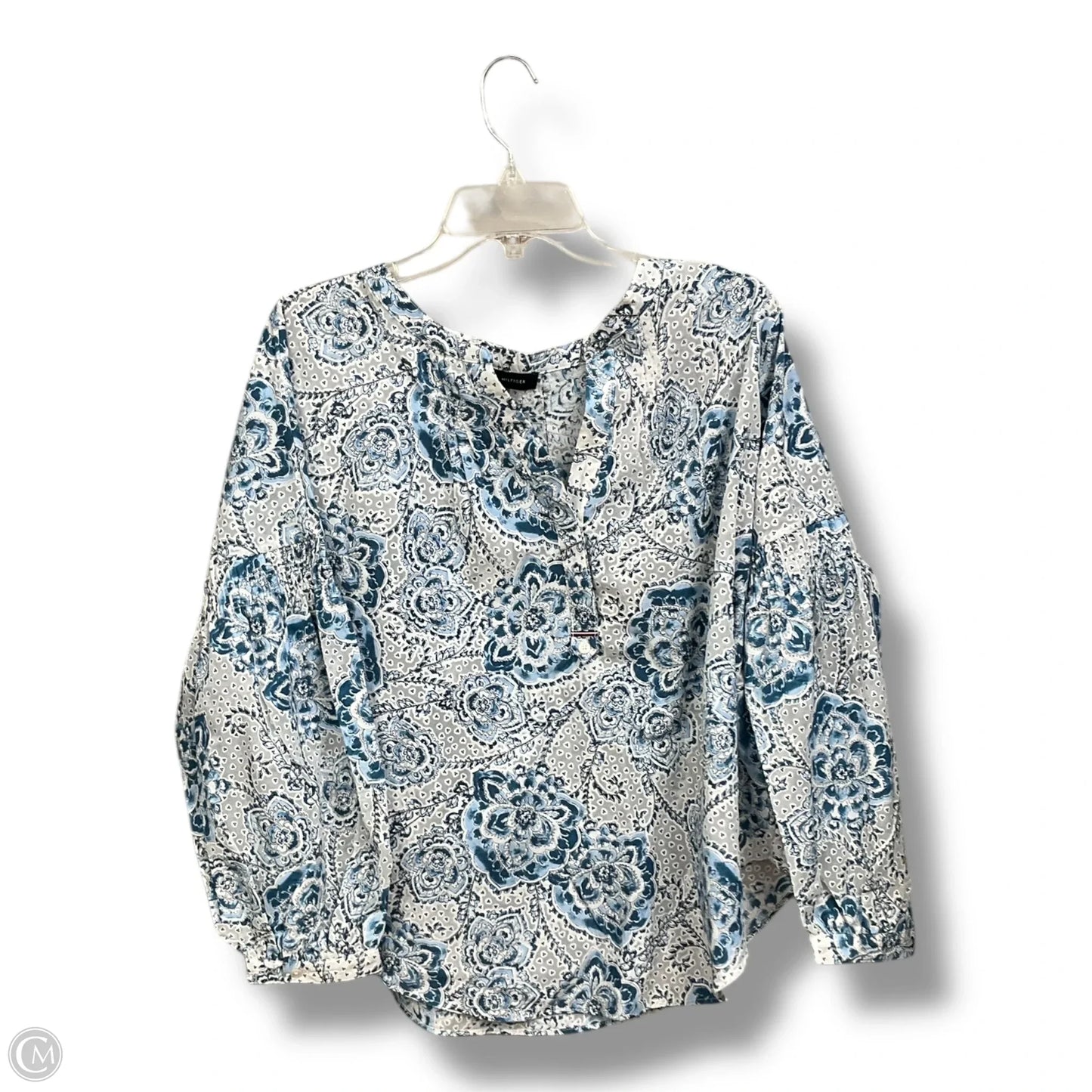 Top 3/4 Sleeve By Tommy Hilfiger In Floral Print, Size: Xl
