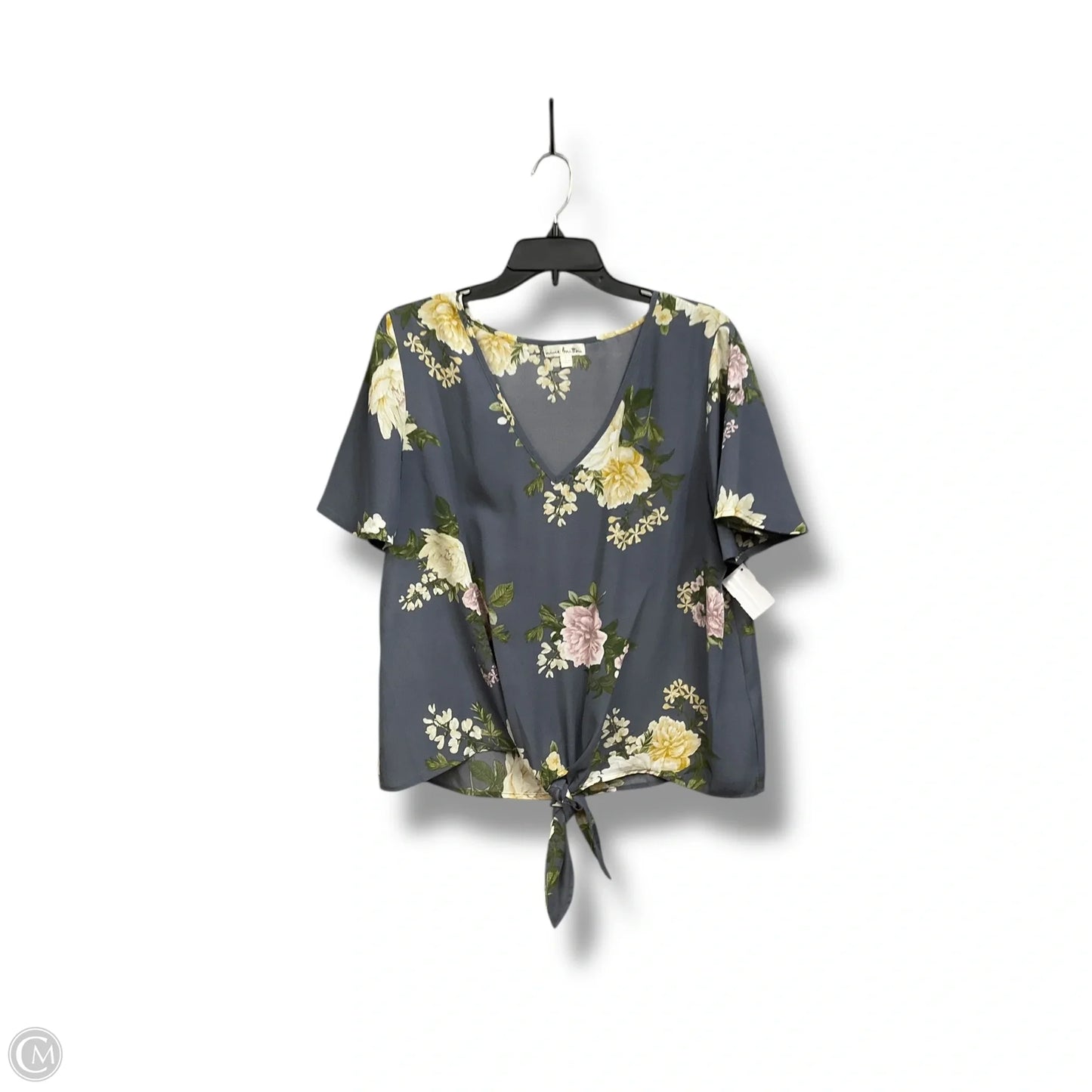 Blouse Short Sleeve By Cme In Floral Print, Size: L