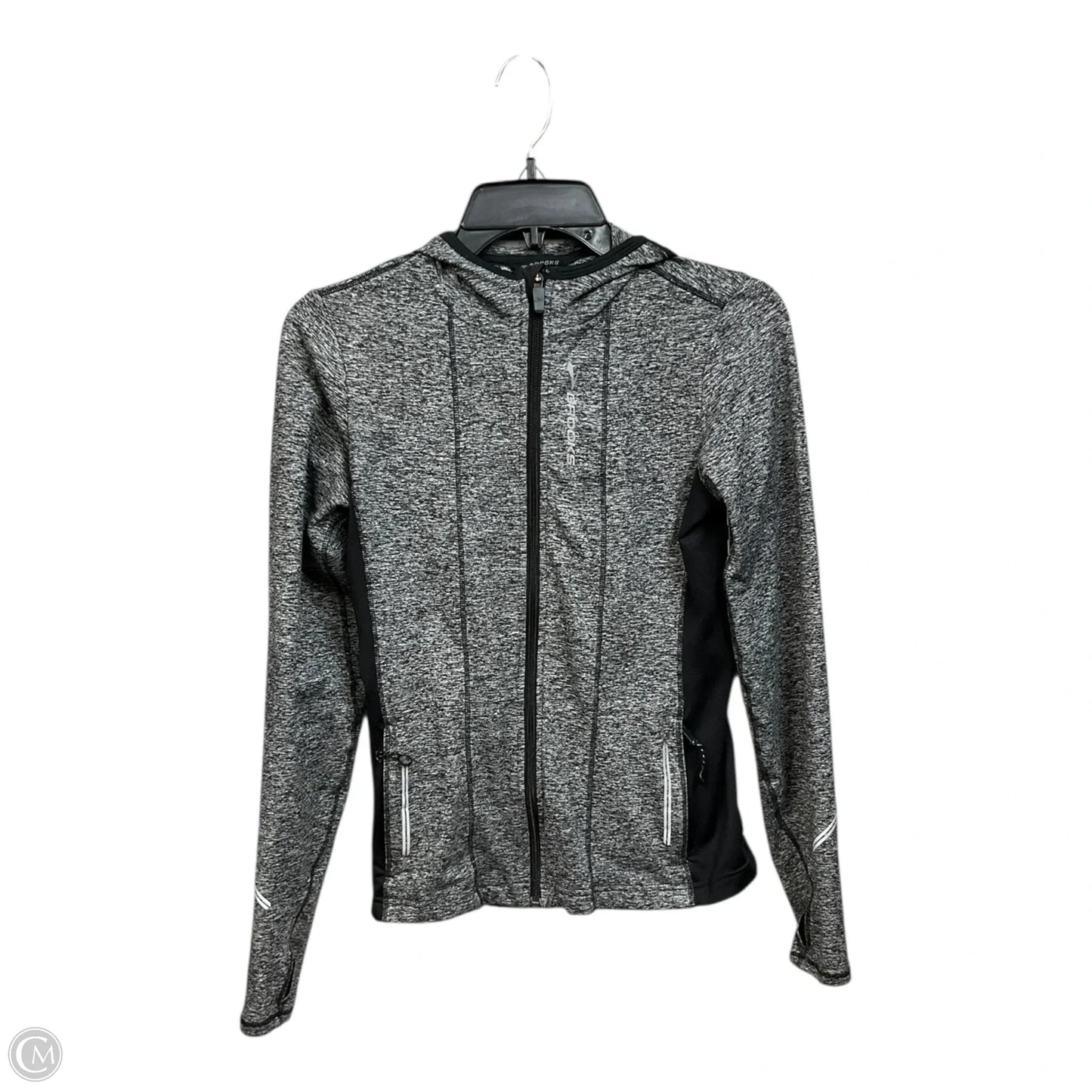 Athletic Jacket By Brooks In Black & Grey, Size: Xs