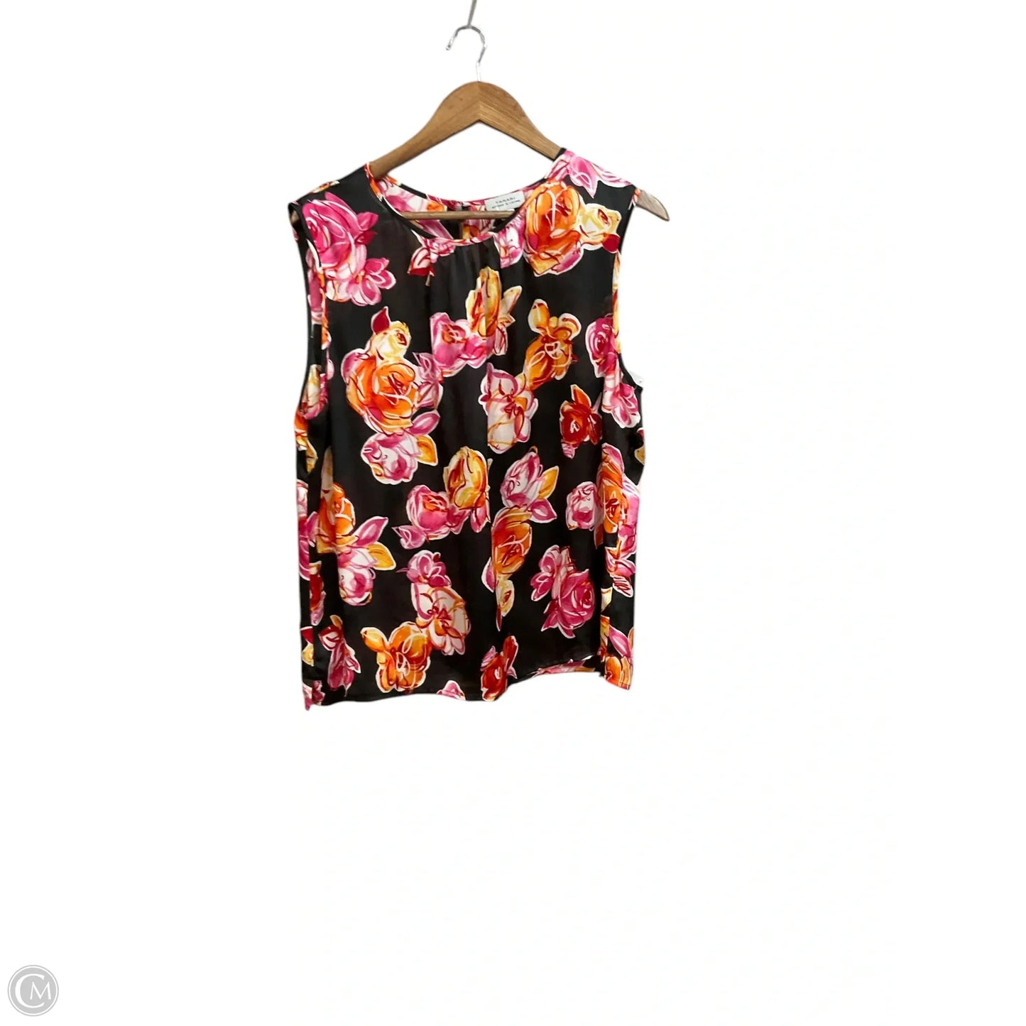 Blouse Sleeveless By Tahari By Arthur Levine In Floral Print, Size: Xl