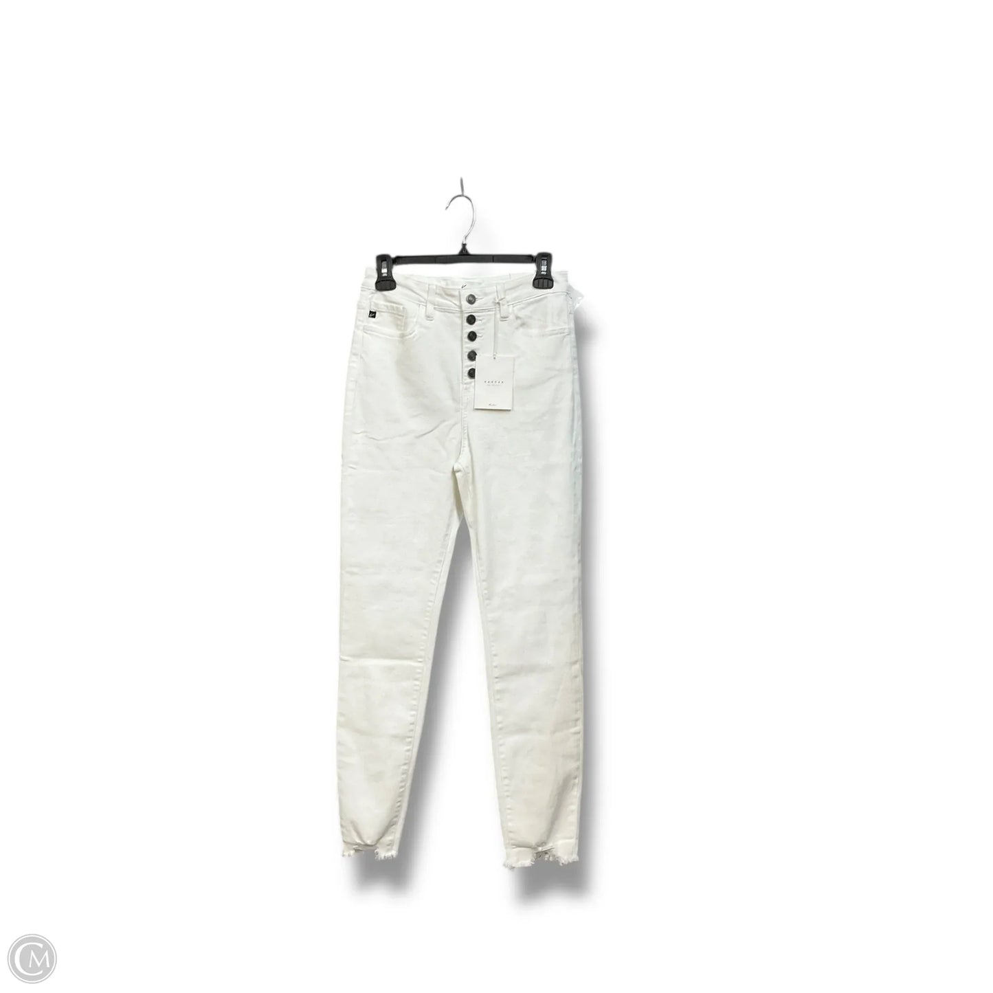 Jeans Skinny By Kancan In White Denim, Size: 8