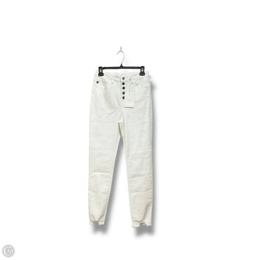 Jeans Skinny By Kancan In White Denim, Size: 8