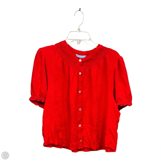 Top Short Sleeve Basic By Draper James In Red, Size: Xxl