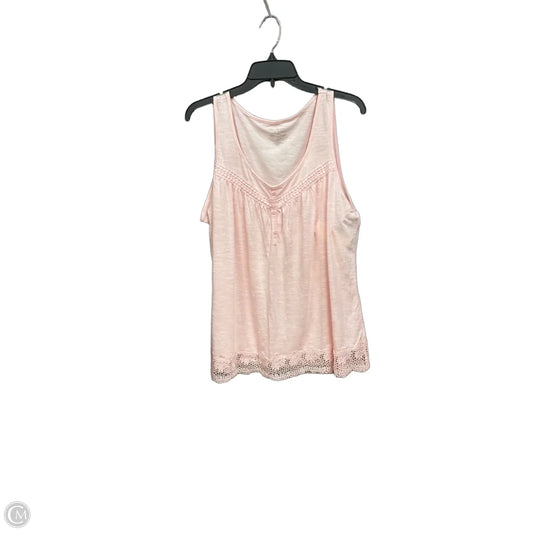 Top Sleeveless Basic By Sonoma In Pink, Size: Xl
