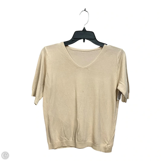 Top Short Sleeve Basic By Clothes Mentor In Cream, Size: S