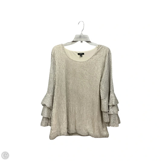 Blouse 3/4 Sleeve By Alfani In Silver, Size: 2x