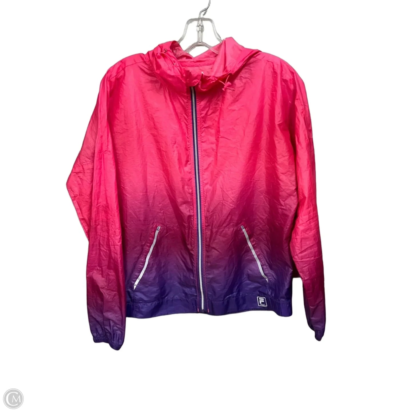 Jacket Windbreaker By Fila In Ombre Print, Size: Xs
