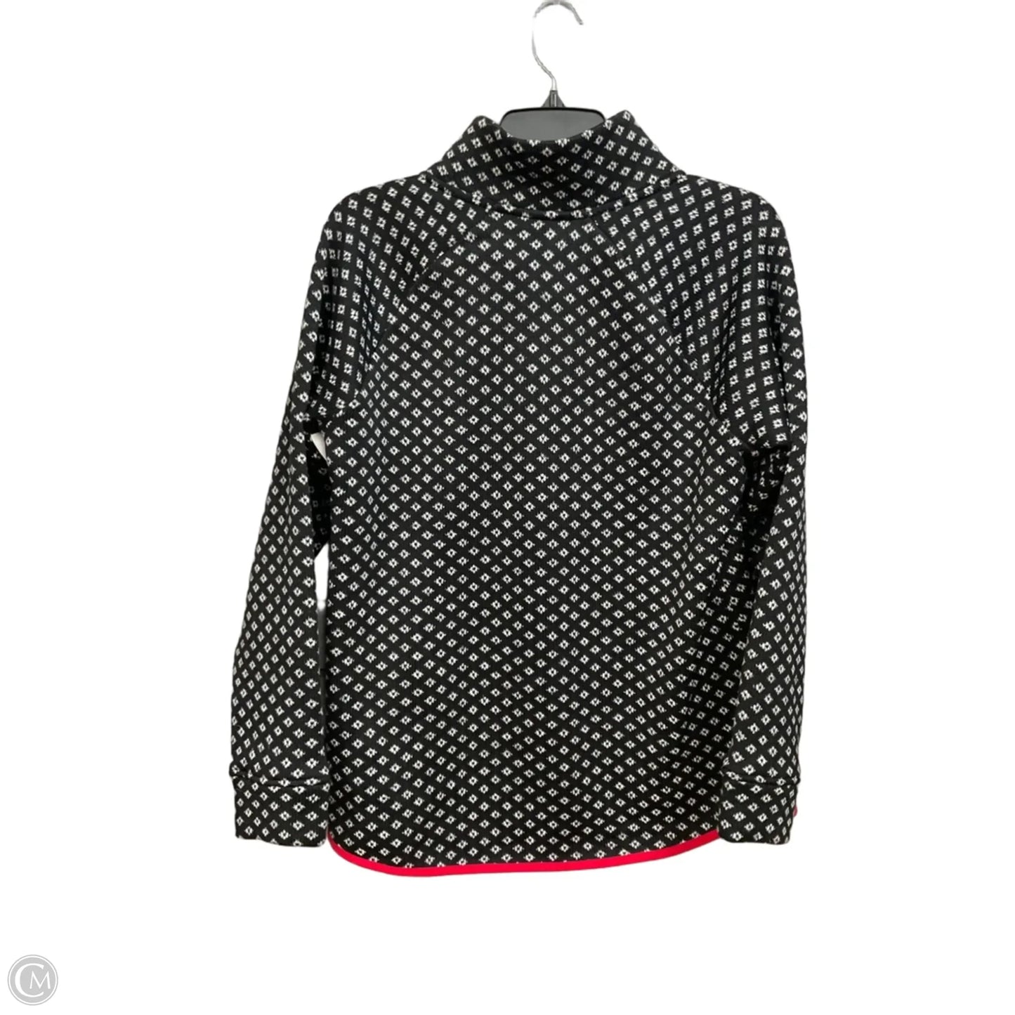 Sweatshirt Collar By Talbots In Black & White, Size: M