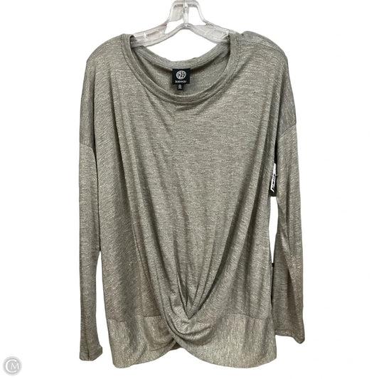 Top Long Sleeve By Bobeau In Tan, Size: Xl