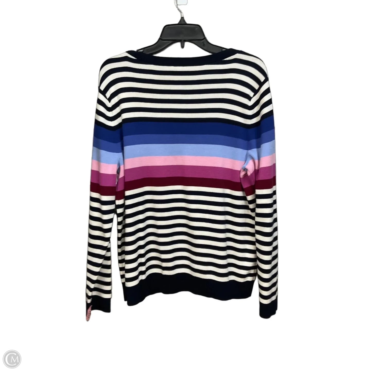 Top Long Sleeve By Talbots In Striped Pattern, Size: Xl