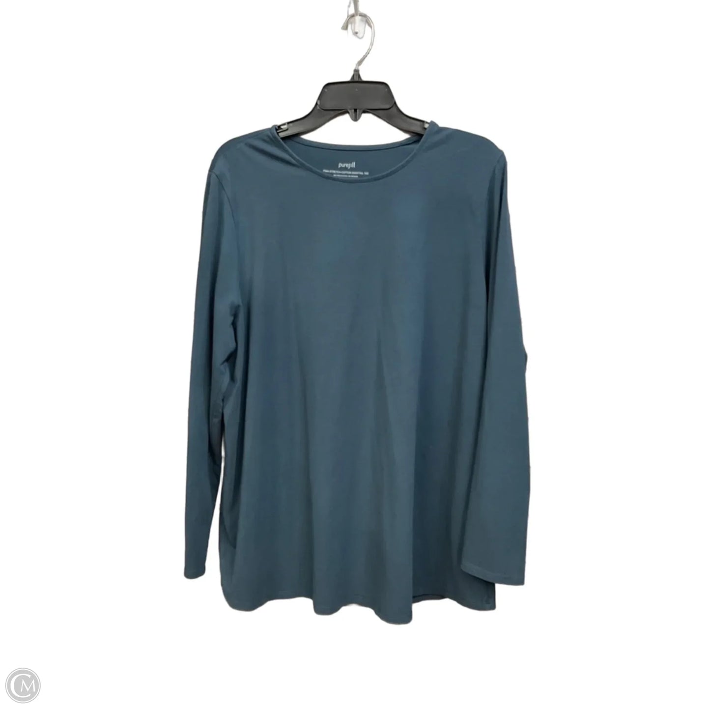 Top Long Sleeve By Pure Jill In Navy, Size: Xl