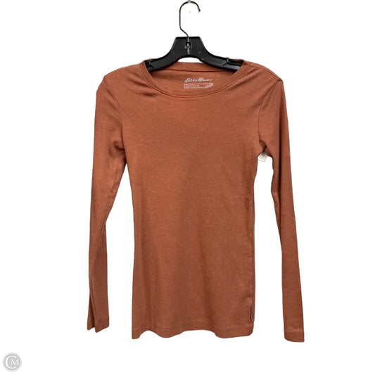 Top Long Sleeve Basic By Eddie Bauer In Brown, Size: Xs