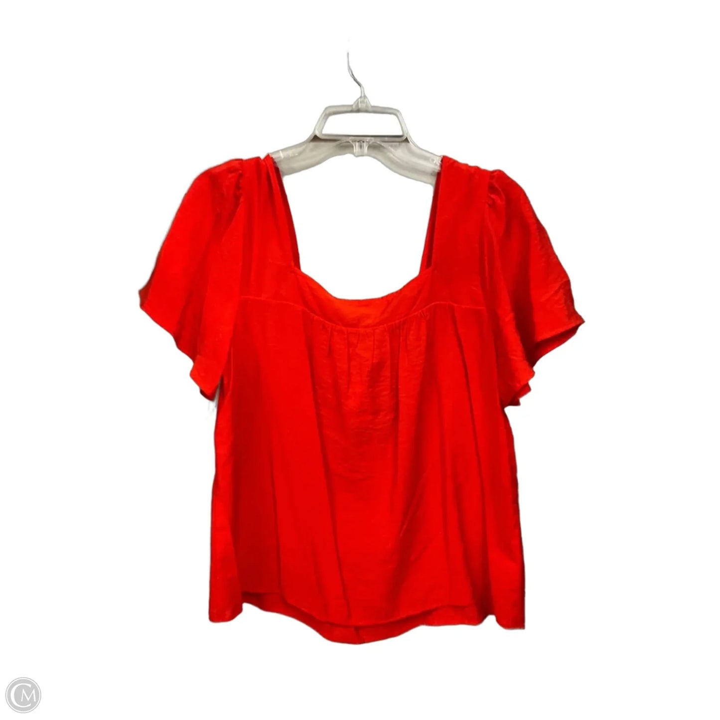 Top Short Sleeve By Loft In Orange, Size: M