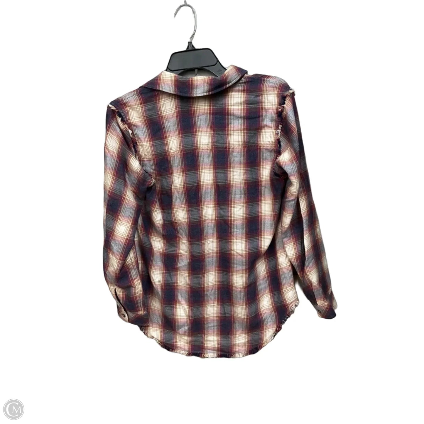 Top Long Sleeve By Cloth And Stone In Plaid Pattern, Size: Xs