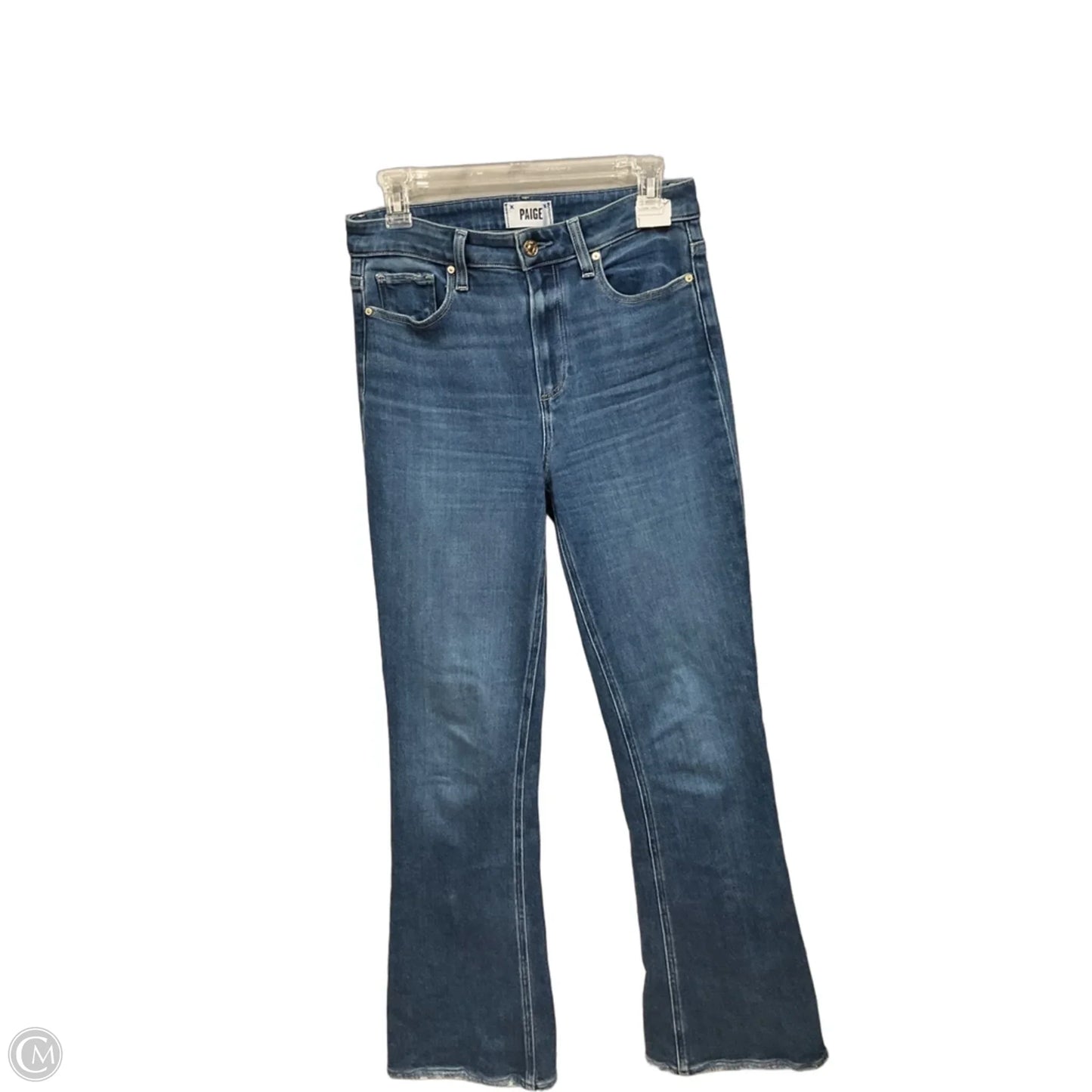 Jeans Flared By Paige In Blue Denim, Size: 8