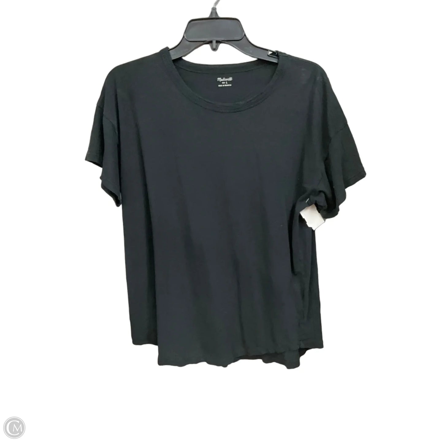 Top Short Sleeve Basic By Madewell In Black, Size: L
