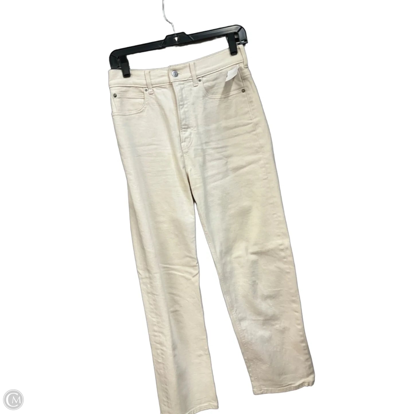 Jeans Wide Leg By Everlane In Cream Denim, Size: 4l